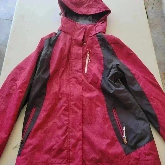 FREE COUNTRY, radiance size small fushia/pink jacket with gray - Picture 1 of 7